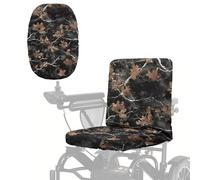 Wanyint Dustproof Electric Wheelchair Seat Protector Accessories, Stain Resistant Mobility Scooter Slipcover Decor with Elastic Edge, 35" L x 18" W, Camo Hunting Forest Black