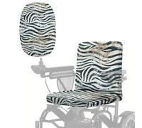 Wanyint Electric Scooter Cover Dustproof Electric Wheelchair Seat Protector Accessories with Elastic Band, Easy Clean Power Chair Seat Cover for Adults, Distressed Zebra Print