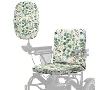 Wanyint Electric Wheelchair Seat Cover Polyester Fabric Protector Accessories for Mobility Scooter, Power Chair Seat Cover Prevent Wind, Dust, Sun, Green Eucalyptus Leaf