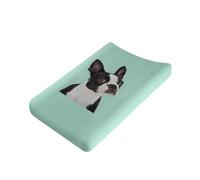 Wanyint French Bulldog Print Changing Pad Cover for Boys Girls,Cradle Sheets,Neultal Unisex Fitted Changing Pad Cover,for Standard 32"x16" Changing Mats