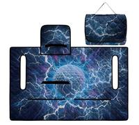 Wanyint Golf Cart Accessories Seat Covers with 4 Pockets, Foldable Design for Easy Carry Quilted Towel Seat Cover Easy to Install for EZGO Club Cars, Golf Ball Lightning