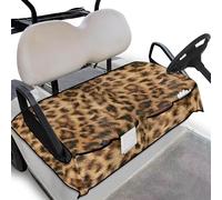 Wanyint Golf Cart Seat Blanket with Pockets Soft Quick Dry Golf Cart Towel Seat Cover Keeps Seat Comfort Fits for 2 Person Club Cars and All Weather, Leopard Fur Print