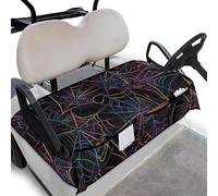 Wanyint Golf Cart Seat Cover Washable Golf Cart Seat Blanket with Pockets for All Weather Universal Fit for EZGO Yamaha Club Cars, 133 x 82 cm, Halloween Spider Web Cobweb Print
