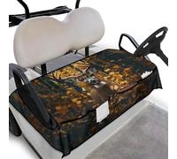 Wanyint Golf Cart Seat Cover with Pockets Portable Quick Dry Golf Cart Seat Blanket Machine Washable Suitable for 2 Person Club Car, 133 x 82 cm, Deer Camo Hunting Forest