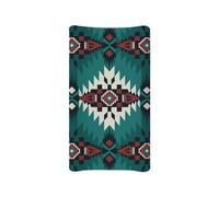 Wanyint Green Aztec Print Muslin Changing Pad Covers,Unltra Soft Diaper Change Table Pad Covers for Girls Boys,Neutral Fitted Changing Pads Sheets-One Size US