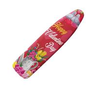 Wanyint Happy Valentine's Day Print Ironing Board Cover 16x55 with Hook and Loop Fasteners Easy to Install Heat Reflective Blue Washable