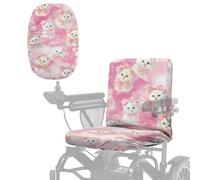 Wanyint Mobility Scooter Accessories for Elderly Disable, Protector Accessories for Electric Wheelchair, Machine Washable Dust Cover, 35 x 18 Inch, Persian Cat Galaxy Pink