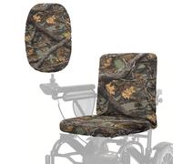Wanyint Mobility Scooter Accessories Polyester Electric Wheelchair Seat Protector Machine Washable Power Chair Seat Cover with Elastic Edge, 35" L x 18" W, Camo Hunting Forest Green
