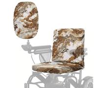 Wanyint Mobility Scooter Seat Cover Dustproof Protector Accessories with Elastic Edge, Easy to Install & Clean Power Chair Seat Cover for Elderly Disable, Brown Marble Print