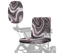 Wanyint Mobility Scooter Seat Cover for Elderly Disable, Prevent Wind/Dust/Sun Electric Wheelchair Cover for Electric Wheelchairs Mobility Scooter, Black Purple Marble