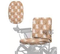 Wanyint Mobility Scooter Seat Cover for Elderly Disable, Prevent Wind/Dust/Sun Electric Wheelchair Cover for Electric Wheelchairs Mobility Scooter, Cute Cat Heart Brown