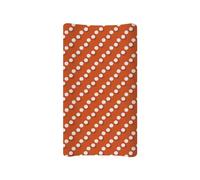 Wanyint Orange Print Changing Pad Liners,Cradle Sheets Neutral Unisex Fitted Baby Changing Table Sheet,Breathable & Comfy,Fits 32"x16" Contoured Pad for Babies