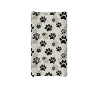 Wanyint Pet Paw Print Muslin Changing Pad Covers,Unltra Soft Diaper Change Table Pad Covers for Girls Boys,Neutral Fitted Changing Pads Sheets-One Size US