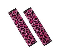Wanyint Pink Leopard Print Seat Belt Pads Safety Belt Strap Cushion for Kids Women Men Car Shoulder Strap Covers Shoulder Neck Padding Auto Accessories