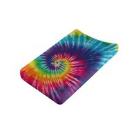 Wanyint Rainbow Tie-Dye Print Changing Pad Cover,Breathable Changing Table Sheets Wipeable Changing Pad Covers Suit for Boys and Girls,Comfy & Breathable