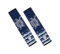 Wanyint Sea Turtle Starfish Navy Blue Car Seat Belt Pads Non-Slip Travel Seat Belt Cushion Seatbelt Strap Shoulder Protector for Women Girls Men Boys, 2 Pack
