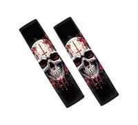 Wanyint Skull Rose Print 2 Pcs Car Seat Belt Pads Trendy Comfort Shoulder Protection For Your Driving, Car Interior Accessories Universal Fit Most Cars