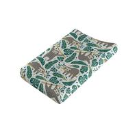 Wanyint Sloth Print Changing Pad Covers,Cradle Sheets-Unisex Organic Cotton Changing Pad Cover-Fit 32"x16" Contoured Changing Pad-Cozy,Comfy & Washable