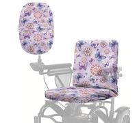 Wanyint Universal Size Electric Scooter Cover for Elderly Disable, Prevent Wind, Dust, Sun Mobility Scooter Accessories for Indoor Outdoor, 35 x 18 Inch, Purple Butterfly Boho Mandala Flower