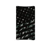 Wanyint US Flag Camo Print Changing Pad Cover,Neutral Unisex Fitted Changing Pad Cover,Muslin Diaper Changing Table Pad Covers for 32 x 16 Inch Changing Mats