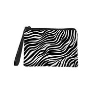 Wanyint White Zebra Coin Purse for Daily, Mini Handbag Make Up Pouch, Portable Pencil Case Change Cash Bags Credit Card Holder