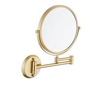 Wanym Wall Mounted Extendable Swivel Magnifying Makeup Mirror, 360° Swivel | 5X Magnifying Mirror 8 inch Magnifying Shaving Mirror, Folding Bathroom Double Sided Vanity Mirrors for Bathroom and Hotel