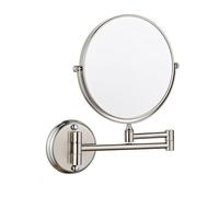 Wanym Wall Mounted Extendable Swivel Magnifying Makeup Mirror, 360° Swivel | 5X Magnifying Mirror 8 inch Magnifying Shaving Mirror, Folding Bathroom Double Sided Vanity Mirrors for Bathroom and Hotel