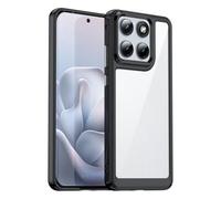 Wanyuexes Case for Motorola Edge 70 Fusion Case/Motorola Edge 70 Fusion+ Cases, Clear Hard PC Back & TPU Bumper Protective Phone Cover for Motorola Edge 70 Fusion Crystal Black