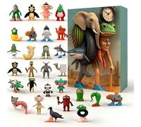 Waoferfio 24PCS Italian Brainrot Creative Animal Figures, 1-2 Inch Shark & Monkey Quirky Designs, Italian Brainrot Toys Series Collectible, Unique Gift for Fans