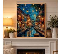 Waoferfio Dimond Art for Adults, Venice Diamond Painting Kit for Adults, 5d Landscape Gem Art for Beginners Therapy, Complete DIY Diamond Art Kits for Home Office Wall Decor (12x16 Inch)