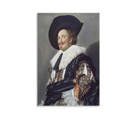 WAONZZAI Famous Painting Poster The Laughing Cavalier, 1624 Frans Hals Canvas Print Art Poster, Wall Art Home Decoration Painting; Unframe; 16x24inch(40x60cm)
