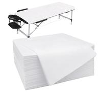 Wapasezyar 100 x Disposable Bed Sheets, Disposable Massage Table Bed Linen, Disposable Cover, Disposable Fitted Sheets for Massage Tables, for Massage Tables, Spa, Tattoo, Salon, Non-Woven Fabric, 80