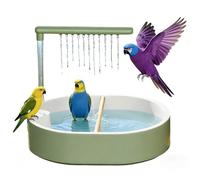 Wapasezyar Bird Bath, Bird Shower, Budgie, Budgie Shower, Waterfall Exit, Non-Slip Design, Pond Fountain for Cage Accessories, Bath Fun for Lovebirds, Cockatiels