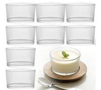 Wapasezyar Transparent Dessert Glasses Set 200 ml 8 Pieces Small Glass Dessert Bowls Ice Cream Sundae for Dessert for Tiramisu, Ice Cream, Panna Cotta, Pudding, Jam & Sweets, Yoghurt Muesli