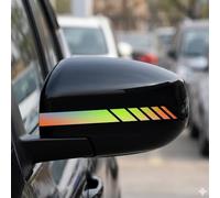 WAPEXI 2 Pcs Car Side Rearview Mirror Stripe Stickers for VW Golf 8 United AB Bj.2020, Self-Adhesive Vinyl Graphic Decals Auto Body Exterior Decor,Multi-colored