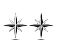 WAPEXI 2Pcs Car Star Emblem for Ford Grand Tourneo Connect II 2018-2020 3D Compass Star Badge Decal Auto Exterior Tailgate Decoration Styling Metal Sticker,Silver