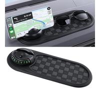 WAPEXI For Mini Cooper/Cooper S/John Cooper Works/Cabriolet 2001-2022 Multifunctional Car Anti Slip Mat, 360° Rotation Phone Holder, Cars Dashboard Pad with Temporary Parking, Car Accessories