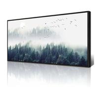 Wapluam Black Framed Wall Decor For Living Room Large Canvas Prints Wall Art For Bedroom Fashion Office Wall Painting Mountain Forest Trees Landscape Pictures Home Decorations Artwork 20x40 In