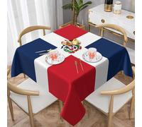 WapNo Dominican Republic Patterned Tablecloth 60-Inch Square Tablecloth For Home Kitchens, Dining Parties, Patios