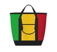 WapNo Flag Of Mali Tote Bag Insulated Keeps Cold Ideal For Food Delivery Travel Insulation Or Keeping Cold At The Beach, Black, One Size