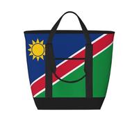 WapNo Flag Of Namibia Tote Bag Insulated Keeps Cold Ideal For Food Delivery Travel Insulation Or Keeping Cold At The Beach, Black, One Size