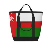 WapNo Sultanate Of Oman Tote Bag Insulated Keeps Cold Ideal For Food Delivery Travel Insulation Or Keeping Cold At The Beach, Black, One Size