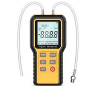 WapoRich Manometer Gas Pressure Meter, Dual Port Manometro Pressure Differential Gauge Check Air Flow Pressure for HVAC Gas Furnace, Digital Manometer w/Backlight 12 Measure Units
