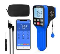 WapoRich Non Contact Pyrometer High Temperature Infrared Thermometer Gun -50~1600℃ DS 30:1 Industrial Laser Temp Gauge for Pottery, Cooking, Pizza, Oven, Kiln, HVAC (NOT for Human) RQ-1600B-APP