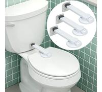 Wappa Baby Toilet Lock - Ideal Proof Toilet Lid Lock with Arm - No Tools Needed Easy Installation with 3M Adhesive - Top Safety Toilet Seat Lock - Fits Most Toilets 3 Pack White ToiLock203