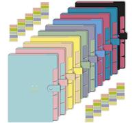 wapstibck 10PCS Expanding File Folder Accordion Document Organizer, A4 Placstic Expandable File Folder, Filing Folder for Home School Office Supplies(10 Colors)