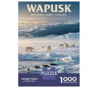 Wapusk National Park Canada Poster Jigsaw Puzzle 1000 Pieces, Historic Square Architecture, Thick Cardboard Pieces, Birthday Gift for Home Décor Fans, Paper Board, 52x38cm/1000pcs