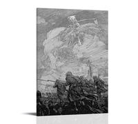 War And Death Wall Art Picture Print Modern Family Room Decor 12 x 18 Inches (30 x 45 cm)