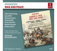 WAR AND PEACE - VISHNEVSKAYA,G./MILLER,L./ROSTROPOWITSCH/ONF HOME OF OPERA 4 CD