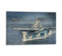 War Art Poster USS Yorktown CV-10 Decorative Painting Canvas Art Picture 12x18inch(30x45cm)